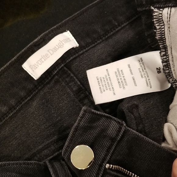 💕FAVORITE DAUGHTER💕 Evelyn High Rise Straight Leg Stirrup Jeans Storm Black 26 - Picture 12 of 16